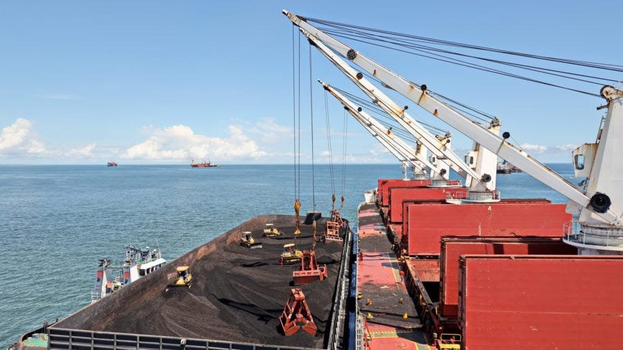 Coal barging operations, Kalimantan, Indonesia