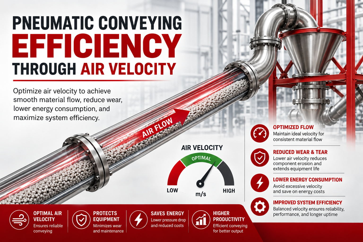Optimize Pneumatic Conveying Efficiency Through Air Velocity Control