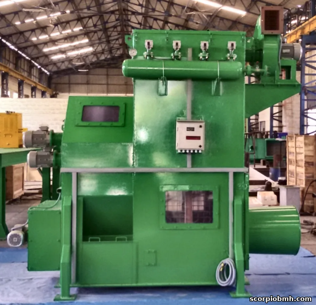 Scorpio bag slitting machine with integrated reverse pulse jet dust filter